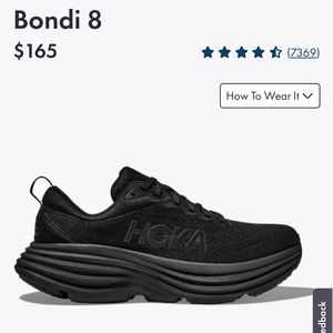 Brand new all black women’s Bondi Hoka - size 6.5
